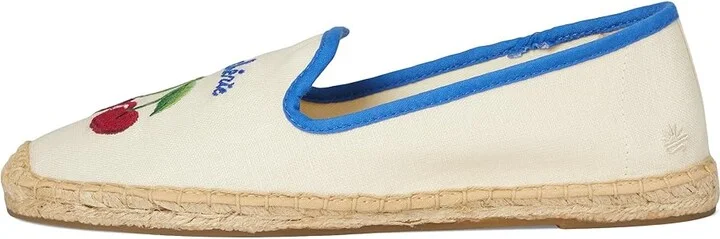 Soludos Smoking Slipper Espadrille Women's Slip on Shoes Ma Cherie/Ivory/Blue : 8 B - Medium, Jute - Image 6