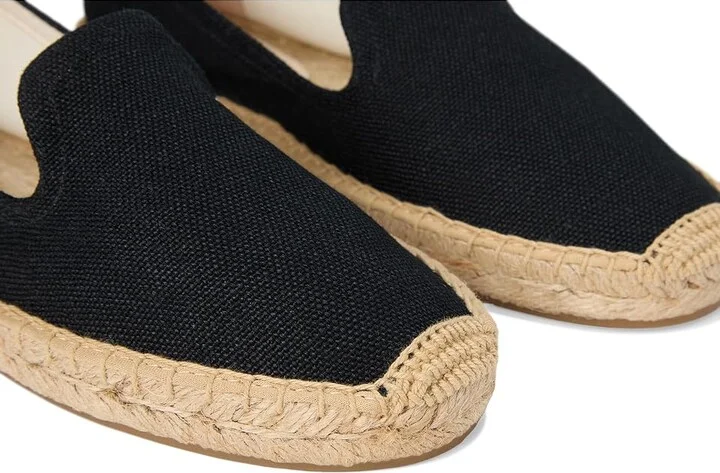 Soludos Smoking Slipper Espadrille Women's Slip on Shoes Noche Black : 9 B - Medium, Jute - Image 7