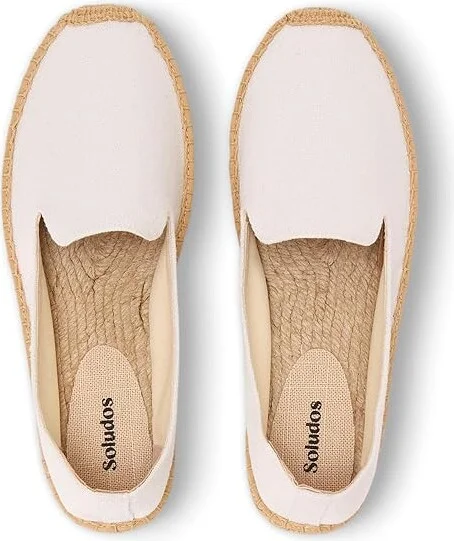 Soludos Smoking Slipper Espadrille Women's Slip on Shoes Oasis White : 5 B - Medium, Jute - Image 2