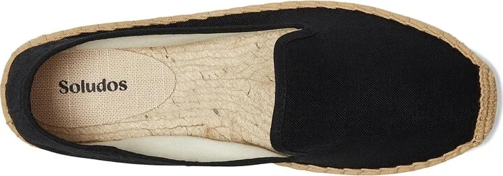Soludos Smoking Slipper Espadrille Women's Slip on Shoes Tonal Black : 7 B - Medium, Jute - Image 2