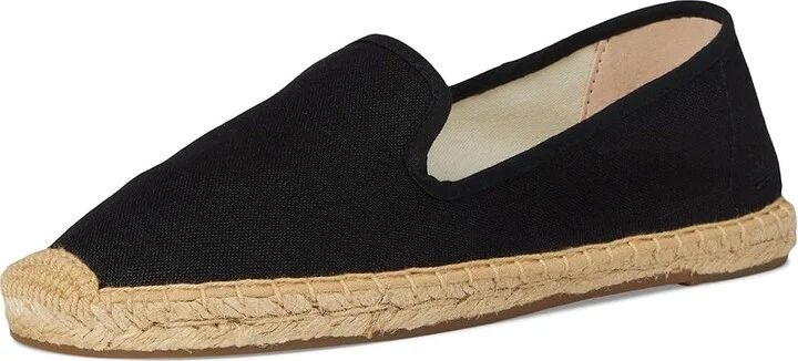 Soludos Smoking Slipper Espadrille Women's Slip on Shoes Tonal Black : 7 B - Medium, Jute - Image 5