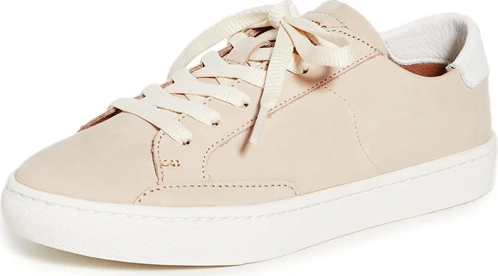 Soludos Women's Ibiza Classic Lace-Up Leather Sneaker Nude