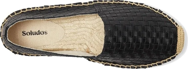 Soludos Woven Leather Original Espadrille Women's Shoes Noche Black : EU 39 (US Women's 8-8.5) B - Medium, Canvas/Cotton - Image 2