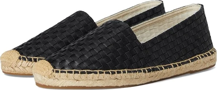 Soludos Woven Leather Original Espadrille Women's Shoes Noche Black : EU 39 (US Women's 8-8.5) B - Medium, Canvas/Cotton