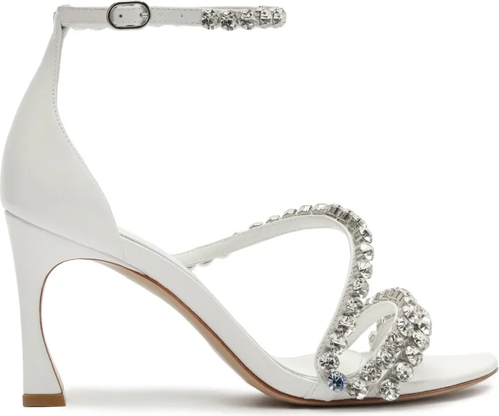 Something Blue Crystal Ankle Strap Bridal Sandal - Image 3