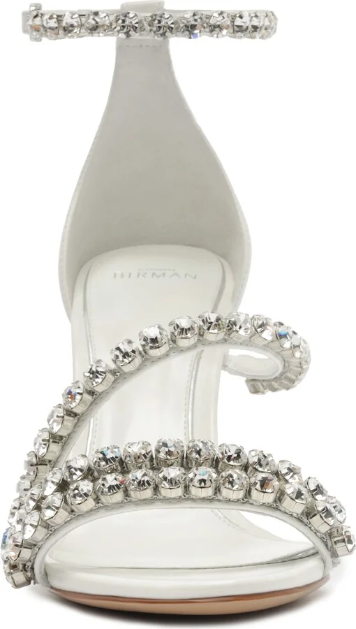 Something Blue Crystal Ankle Strap Bridal Sandal - Image 4