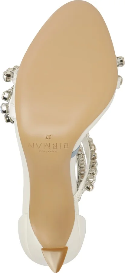 Something Blue Crystal Ankle Strap Bridal Sandal - Image 6