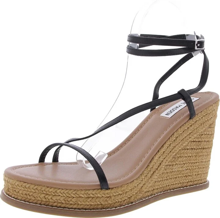 Sommer Womens Adjustable Faux Leather Wedge Sandals