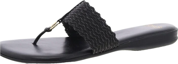 Sonal Womens Faux Leather Cushioned Footbed Flip-Flops