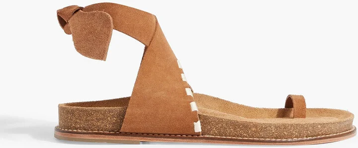 Song Leader embroidered suede sandals