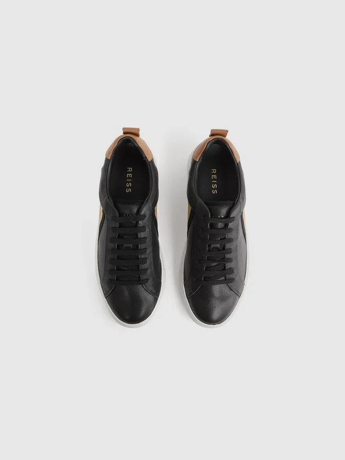 Sonia Leather Side Stripe Trainers - Image 3