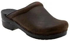 'Sonja' Oiled Leather Clog - Image 5