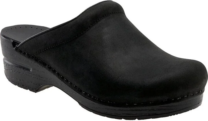 'Sonja' Oiled Leather Clog