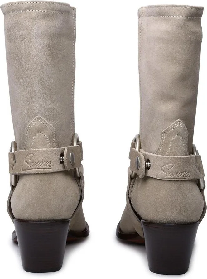 Sonora Beige Suede Ankle Boots - Image 4