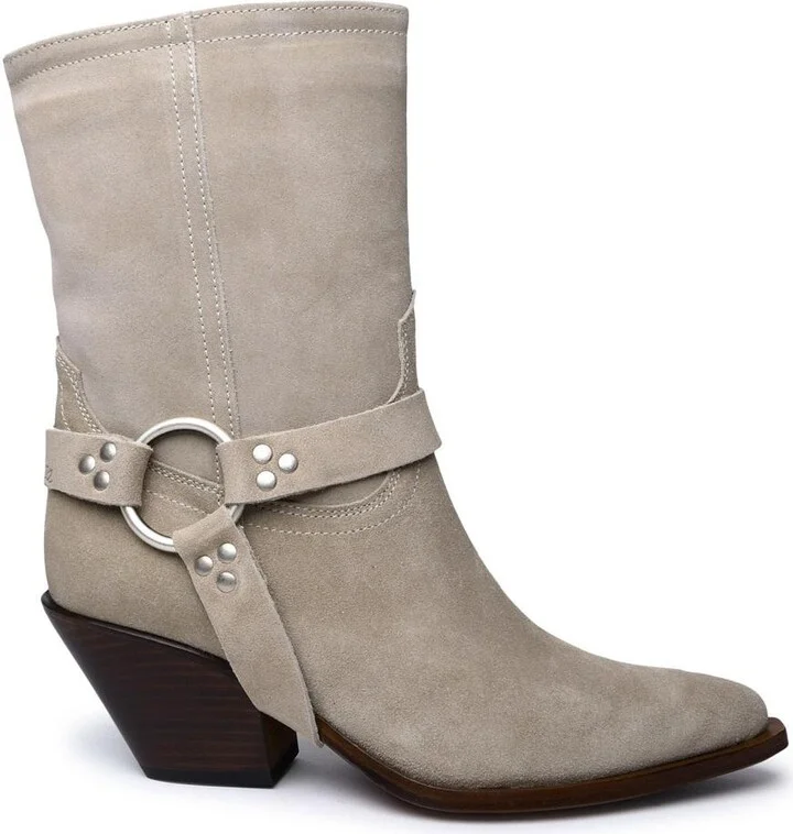 Sonora Beige Suede Ankle Boots