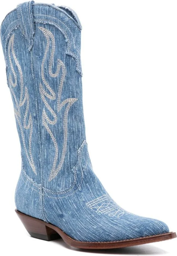 Sonora Denim Texan Boots - Image 4