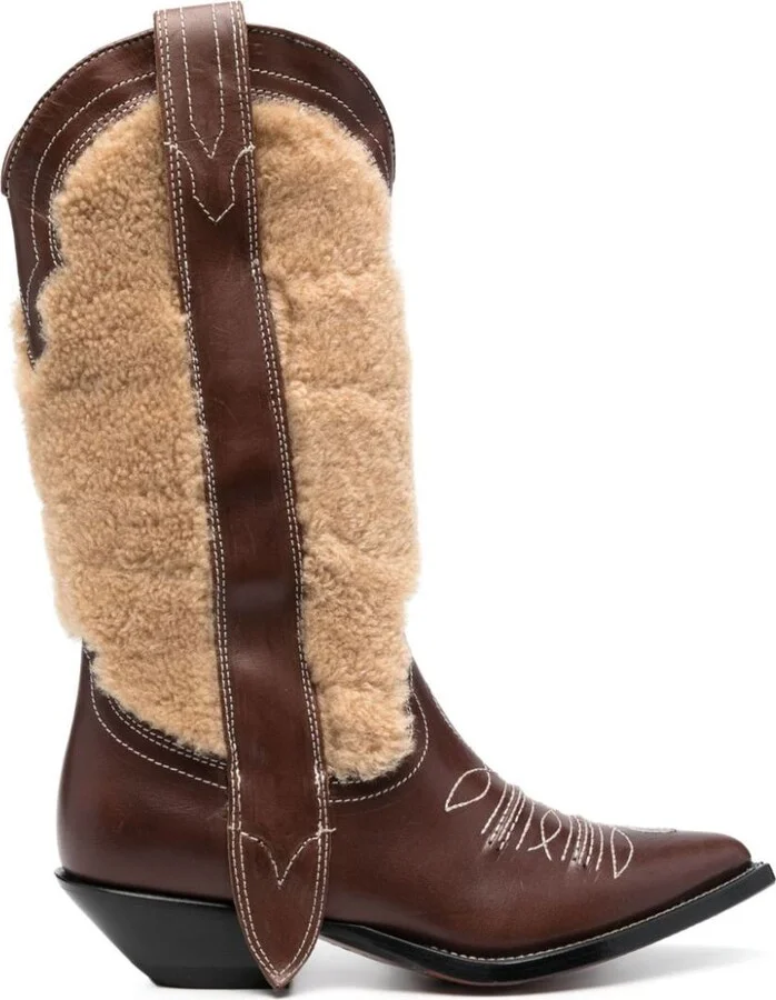 Sonora Embroidered Leather Texan Boots