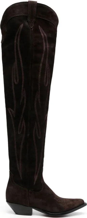 Sonora Embroidered Suede Western Boots