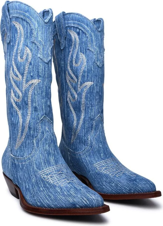 Sonora Light Blue Denim Boots - Image 2