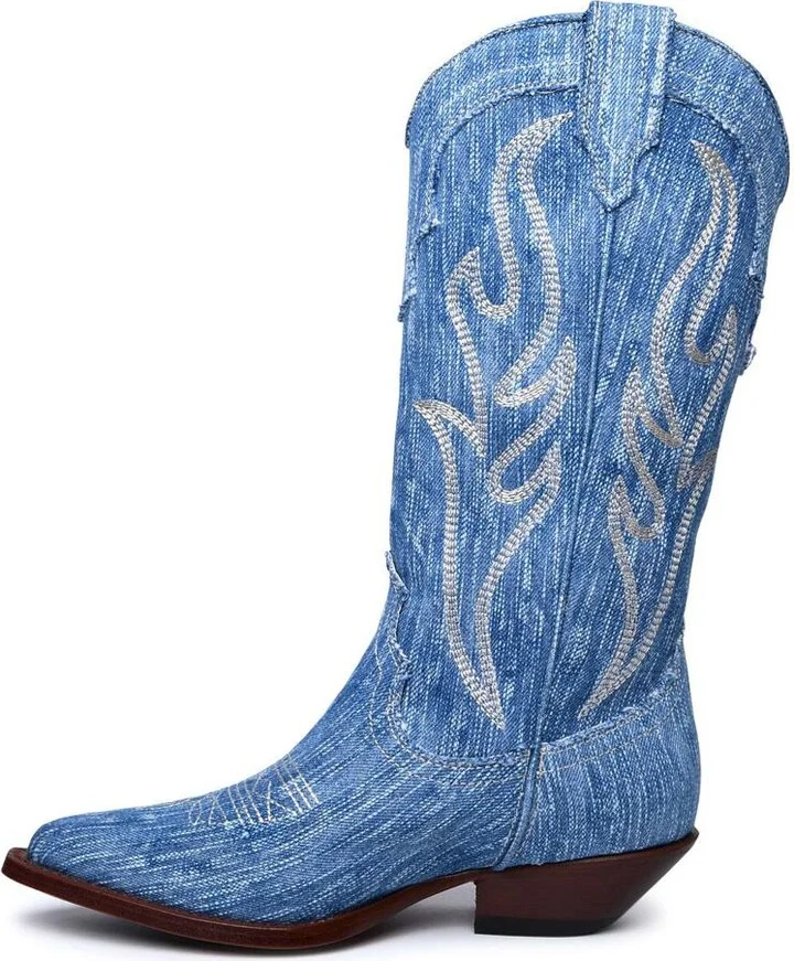 Sonora Light Blue Denim Boots - Image 3