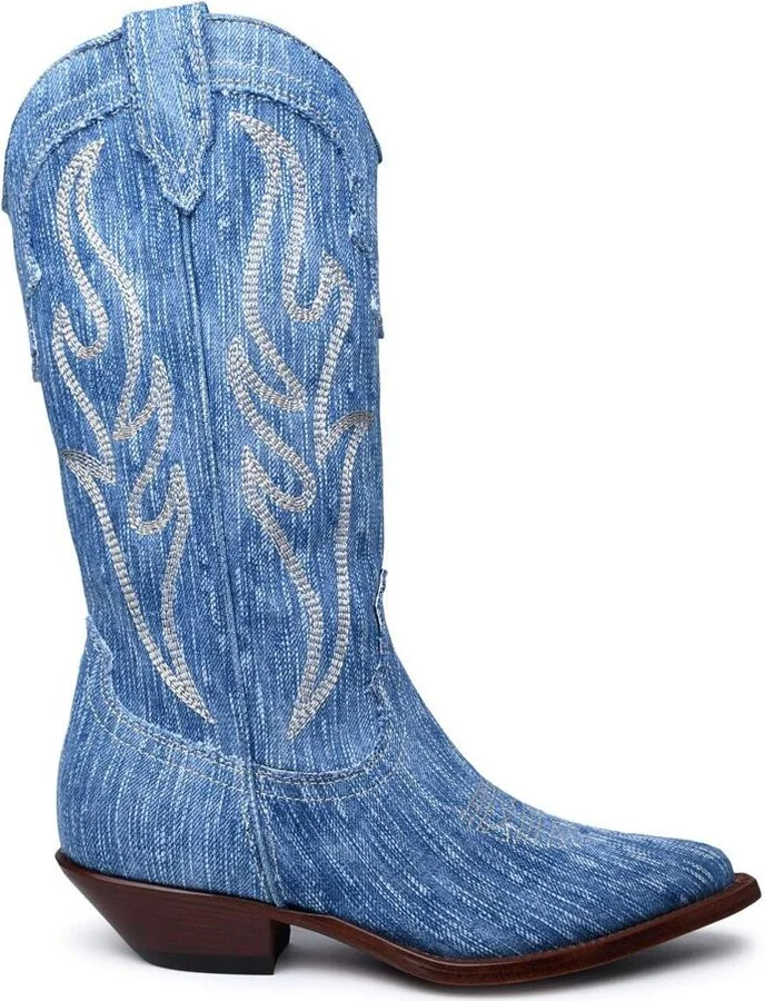 Sonora Light Blue Denim Boots