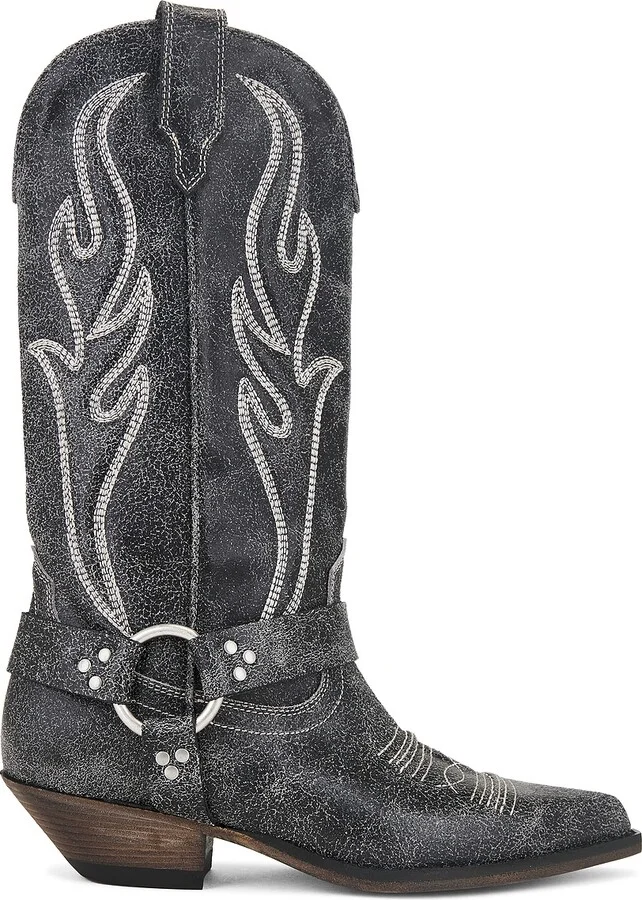 Sonora Santa Fe Belt Boot in Black