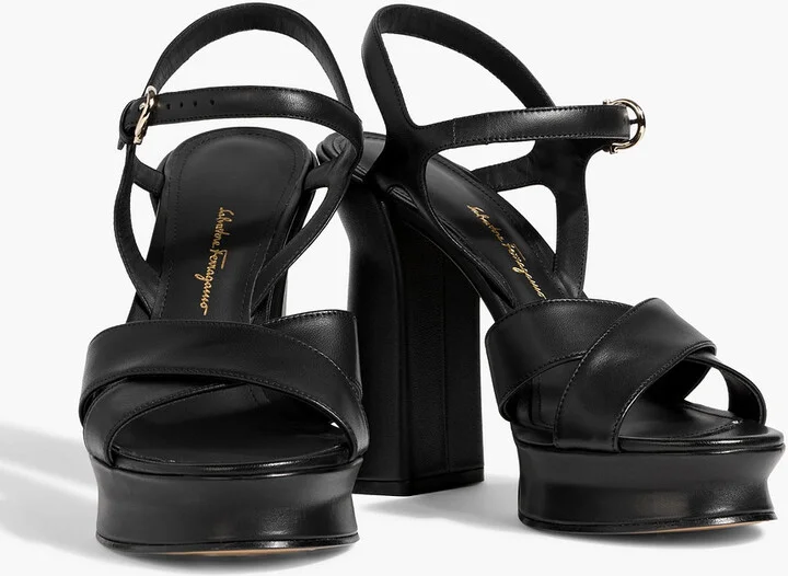Sonya leather platform sandals - Image 2