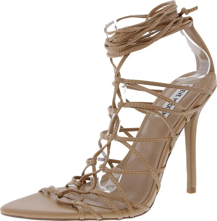 Sonyah Womens Strappy Faux Leather Lace-Up
