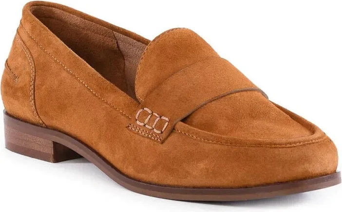 Sooner or Later Loafer Women's 8 Chestnut Suede Comfort Shoes ZPO2444