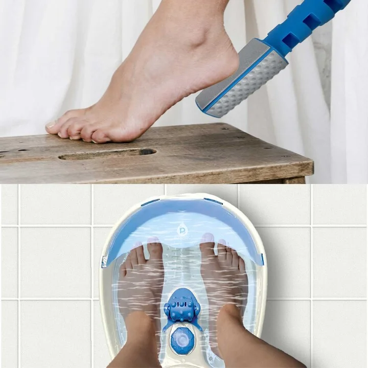 Soothing Foot Spa Massager with Tea Tree Salt Scrub & Callus Remover. - Image 5