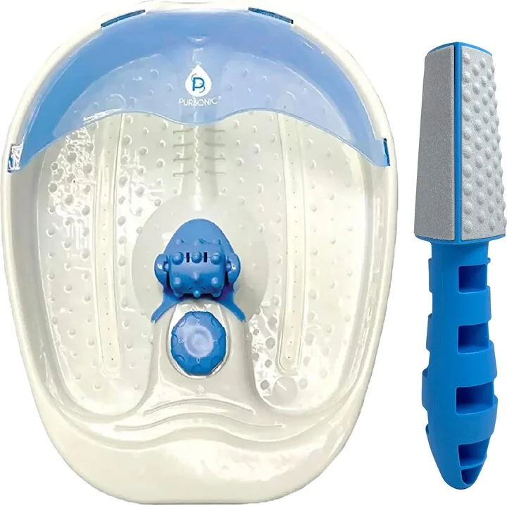 Soothing Foot Spa Massager with Tea Tree Salt Scrub & Callus Remover.
