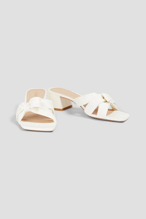 Sophia 45 bow-detailed leather mules - Image 2