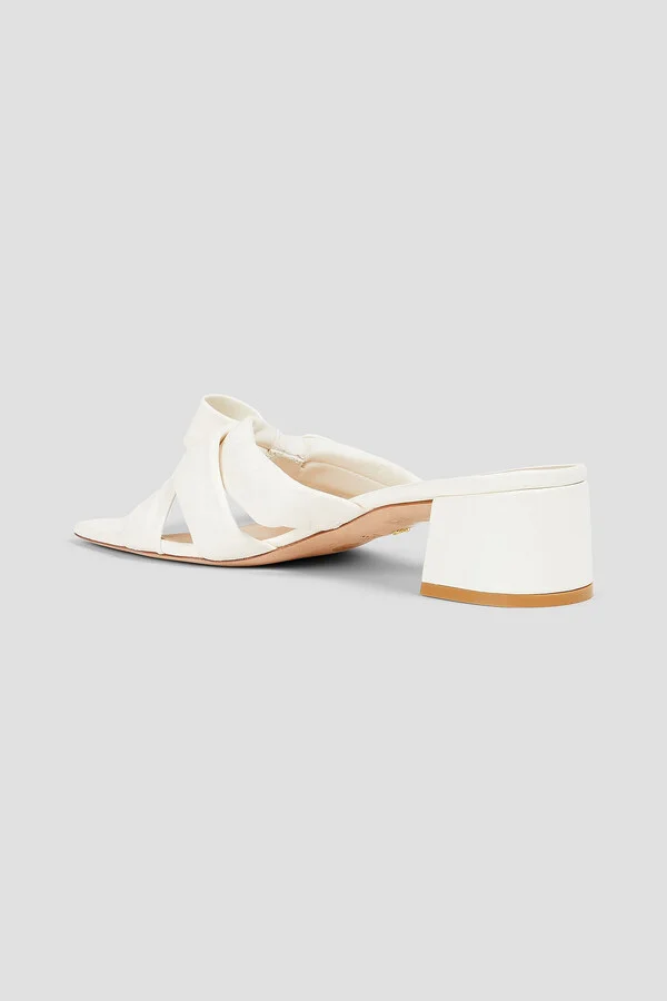 Sophia 45 bow-detailed leather mules - Image 3