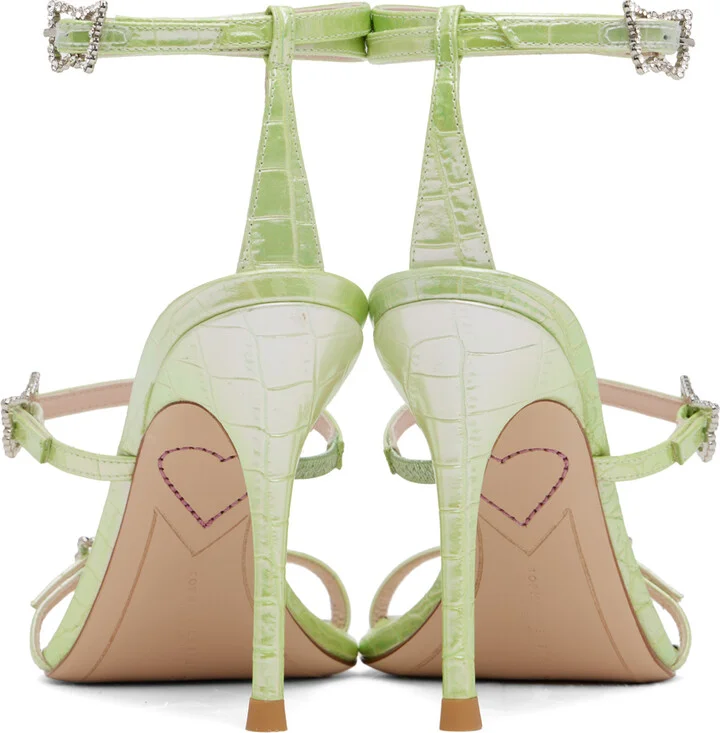 Sophia Webster Green Venus Heeled Sandal - Image 2