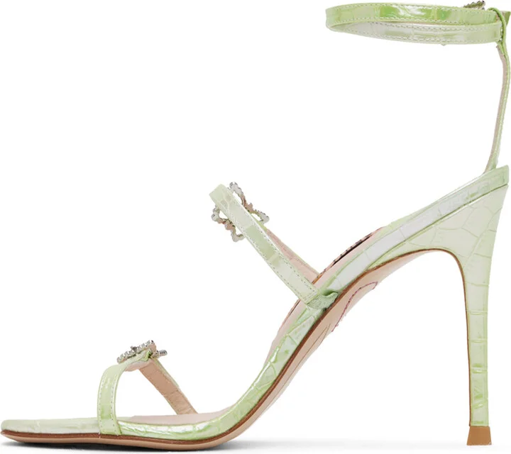 Sophia Webster Green Venus Heeled Sandal - Image 3