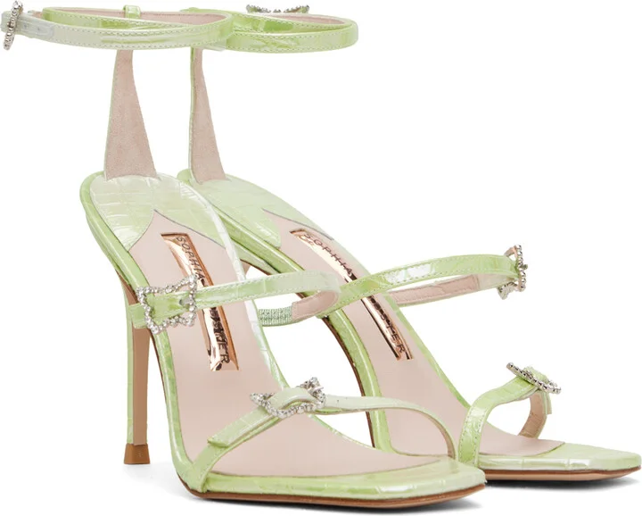 Sophia Webster Green Venus Heeled Sandal - Image 4