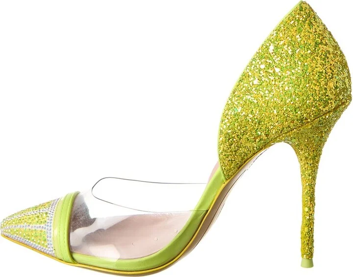 Sophia Webster Jessica Glitter & Vinyl Pump - Image 2