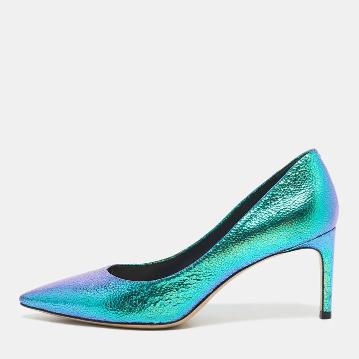 Sophia Webster Multicolor Iridescent Leather Rio Pumps Size 39.5
