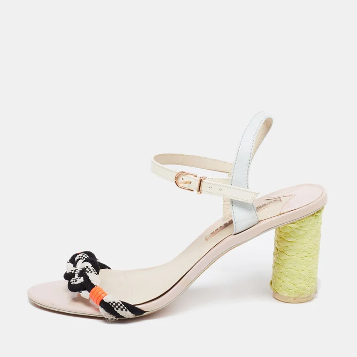 Sophia Webster Multicolor Leather And Patent Ankle Strap Sandals Size 39