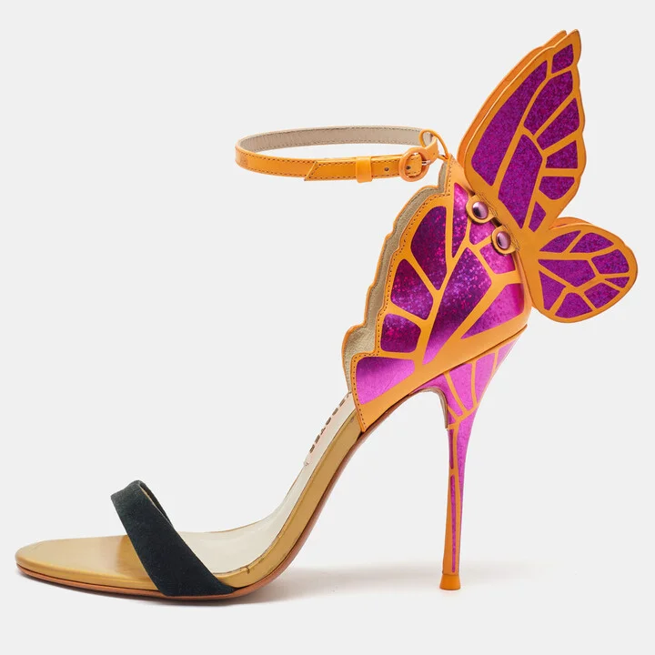 Sophia Webster Multicolor Leather Chiara Ankle Strap Sandals Size 37.5