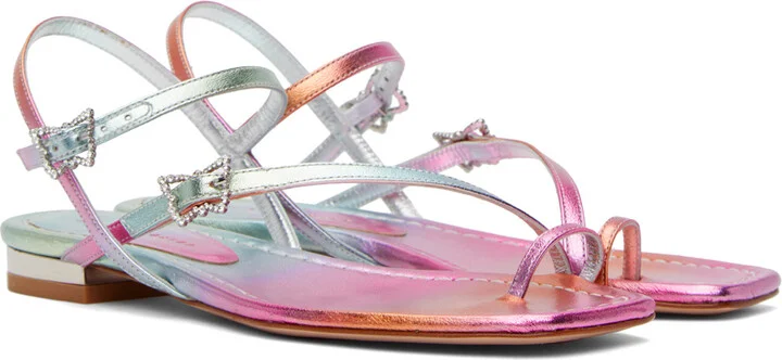 Sophia Webster Multicolor Venus Flat Sandals - Image 4