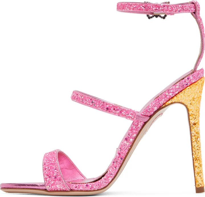 Sophia Webster Pink Rosalind Heeled Sandals - Image 3
