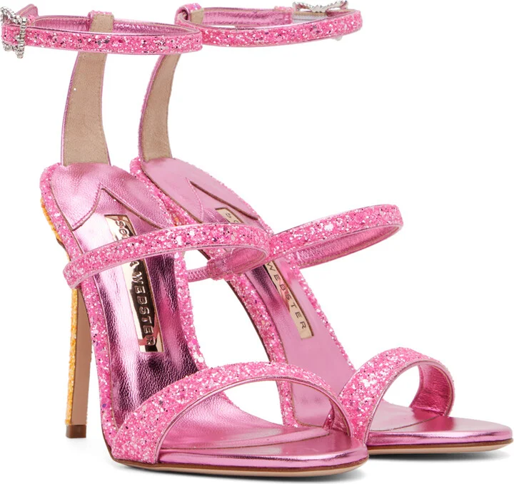 Sophia Webster Pink Rosalind Heeled Sandals - Image 4