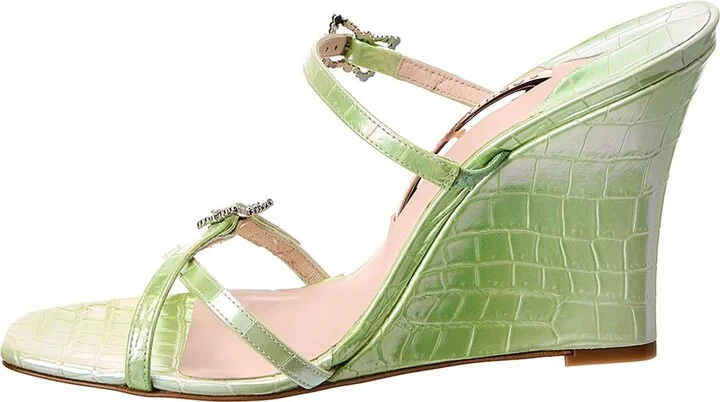 Sophia Webster Venus Leather Wedge Sandal - Image 2