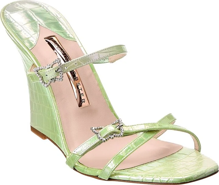 Sophia Webster Venus Leather Wedge Sandal