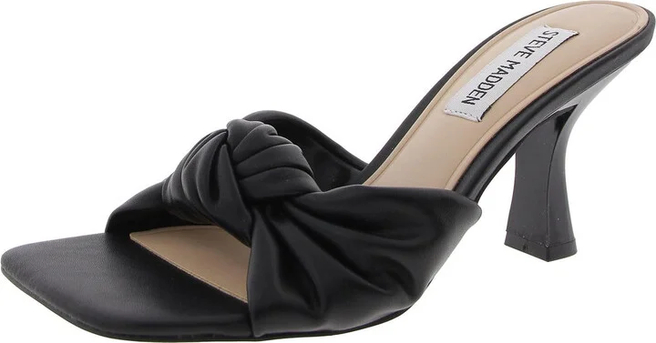 Sophia Womens Embossed Faux Leather Heels