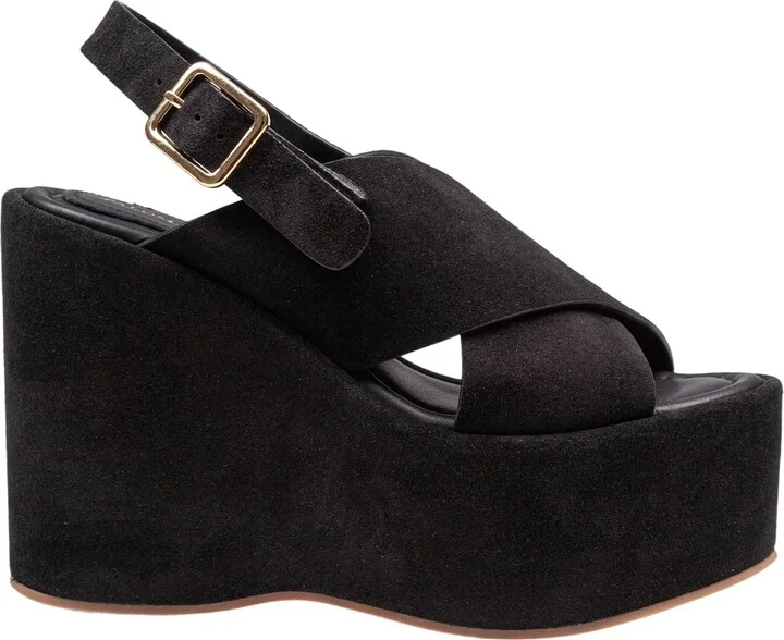 Sophie Sandal In Suede Color Black