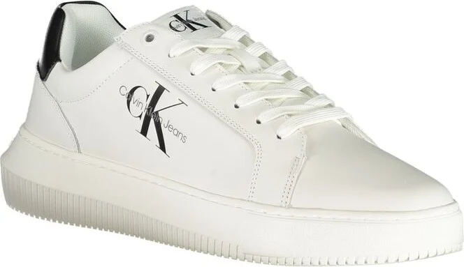 Sophisticated White Lace-Up Men's Sneakers - Image 2