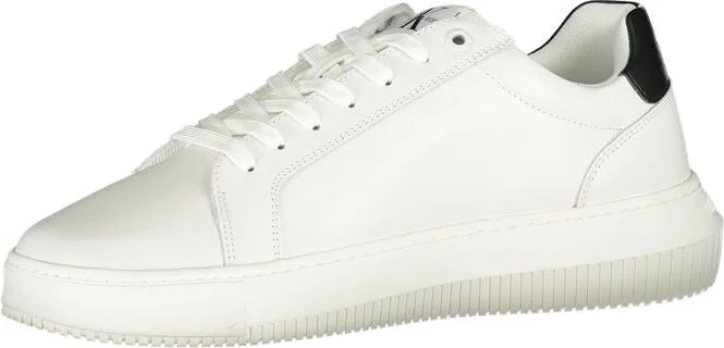 Sophisticated White Lace-Up Men's Sneakers - Image 3