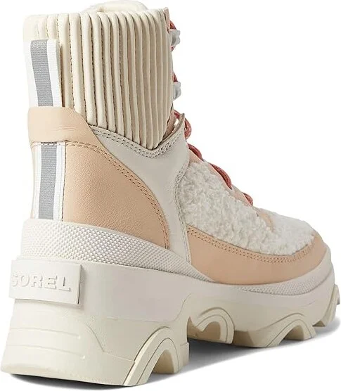 SOREL Brextm Boot Cozy Lace Waterproof Women's Shoes Nova Sand/Sea Salt : 11 B - Medium, Textile/Leather - Image 4